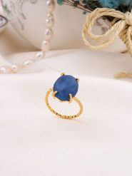 Pierres delicates Pozłacany pierścionek z opalem rozmiar: onesize. Niebieskie pierścionki damskie Pierres delicates, z opalem, pozłacane. Za 82.64 zł.