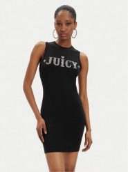 Juicy Couture Sukienka codzienna Prince Rodeo JCBED223827 Czarny Slim Fit. Czarne sukienki damskie Juicy Couture, na co dzień, s, bez wzorów, z bawełny, bez kołnierzyka, bez ramiączek, proste. Za 119.99 zł.