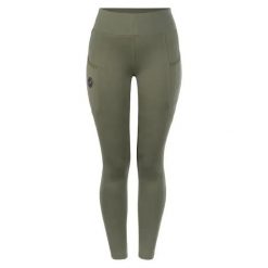 Damskie legginsy jeździeckie z pełną przyczepnością Cavallo Lin. Zielone legginsy damskie CAVALLO, z aplikacjami. Za 403.50 zł.