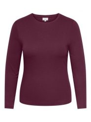 ONLY Carmakoma Koszulka w kolorze bordowym rozmiar: XS-40/42. Czerwone bluzki damskie Only Carmakoma, xs, bez wzorów, bez kołnierzyka, bez ramiączek. Za 64.95 zł.
