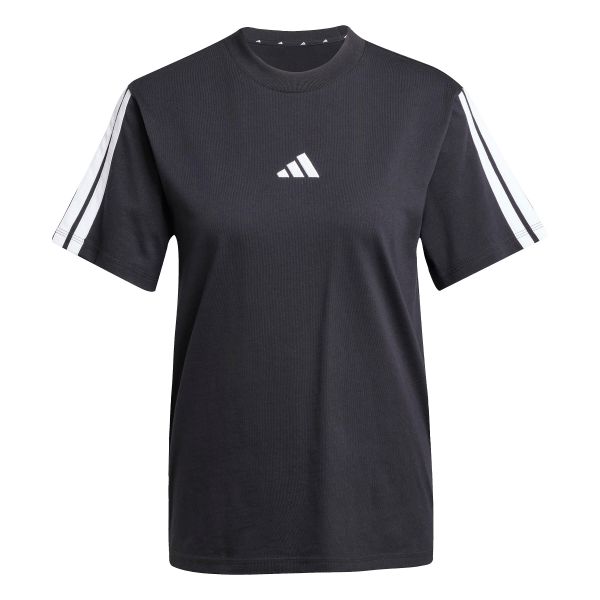Koszulka damska adidas Essentials 3-Stripes. Niebieskie bluzki sportowe damskie Adidas, xs, bez wzorów, z materiału, bez kołnierzyka. Za 132.00 zł.