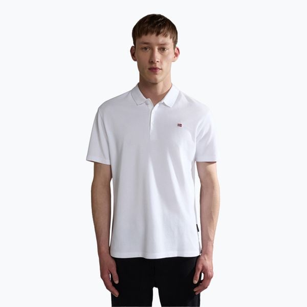 Koszulka polo męska Napapijri Ealis. Białe koszulki polo męskie Napapijri, m, bez wzorów, bez ramiączek. Za 239.99 zł.