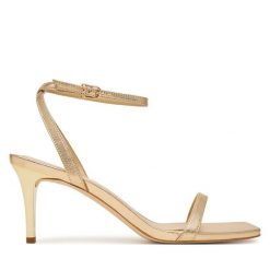 Sandały MICHAEL Michael Kors. Żółte sandały damskie MICHAEL Michael Kors, bez wzorów, bez obcasa, na szpilce. Za 739.99 zł.