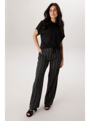 Aniston Spodnie w kolorze czarno-białym rozmiar: 42. Czarne spodnie materiałowe damskie Aniston, bez wzorów, z materiału, z podwyższonym stanem. Za 130.99 zł.