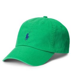 Czapka z daszkiem Polo Ralph Lauren. Zielone czapki męskie Polo Ralph Lauren, bez wzorów. Za 289.99 zł.
