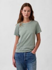 GAP Koszulka w kolorze zielonym rozmiar: M. Zielone t-shirty damskie GAP, m, bez wzorów, z bawełny, bez kołnierzyka. Za 70.90 zł.