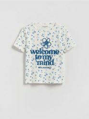 T-shirt SmileyWorld® - wielobarwny. Koszulki dziewczęce Reserved, bez wzorów, z bawełny, bez ramiączek. Za 39.99 zł.