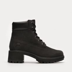 TIMBERLAND Kinsley 6 In Waterproof Boot Botki damskie. Czarne botki damskie Timberland, z gumy, eleganckie, bez obcasa, bez zapięcia. Za 349.99 zł.