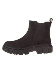 Timberland Skórzane sztyblety w kolorze czarnym rozmiar: 38. Czarne botki damskie Timberland, sportowe, z okrągłym noskiem, bez obcasa, bez zapięcia. Za 248.85 zł.