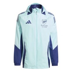 Kurtka z dresu Arsenal Tiro 2024/25. Niebieskie kurtki męskie Adidas, s, bez wzorów, z dresówki, z kapturem. Za 340.05 zł.