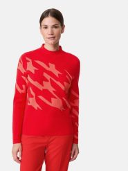 Gerry Weber Sweter w kolorze czerwono-jasnoróżowym rozmiar: 42. Czerwone golfy damskie Gerry Weber, bez wzorów, bez ramiączek. Za 188.85 zł.