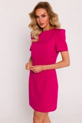 Elegancka sukienka mini fuksja. Czerwone sukienki damskie Sukienki.shop, do pracy, xl, bez wzorów, biznesowe, bez kołnierzyka, bez ramiączek, mini. Za 309.00 zł.