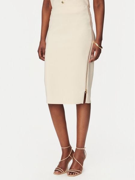 Rinascimento Spódnica ołówkowa CFC0127985003 Beżowy Slim Fit. Brązowe spódniczki damskie RINASCIMENTO, l, bez wzorów, z syntetyku, ołówkowe. Za 322.99 zł.