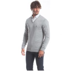 Polo Club C.H.A sweter męski M szary. Szare swetry męskie Polo Club C.H..A, m, bez wzorów, bez kołnierzyka. W wyprzedaży za 199.00 zł.