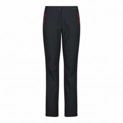 Damskie spodnie slim softshell CMP. Czarne spodnie materiałowe damskie CMP, bez wzorów, z polaru, klasyczne. Za 411.30 zł.