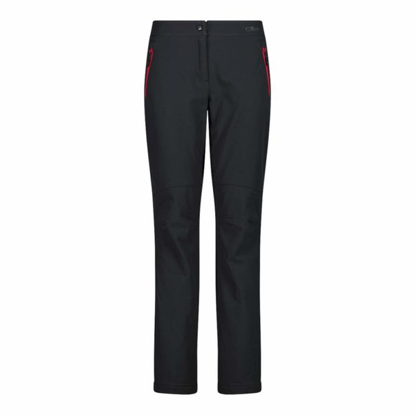 Damskie spodnie slim softshell CMP. Czarne spodnie materiałowe damskie CMP, bez wzorów, z materiału, klasyczne. Za 338.90 zł.