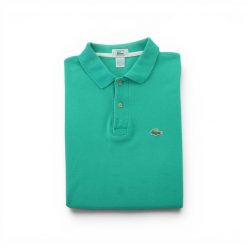 Second life - Koszulka polo męska vintage Lacoste Y2K - Stan dobry. Niebieskie koszulki polo męskie Lacoste, l, bez wzorów, z materiału, bez ramiączek. Za 106.46 zł.