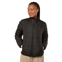Lekka kurtka ogrzewana z wbudowaną baterią unisex ESSENTIAL. Czarne kurtki męskie G-HEAT, na zimę, l, bez wzorów, z materiału, biznesowe, bez kaptura. Za 563.81 zł.