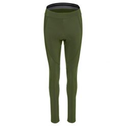 Damskie spodnie rowerowe Essential zielone. Zielone spodnie materiałowe damskie Agu, bez wzorów, z materiału. Za 517.50 zł.