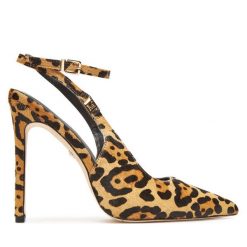 Szpilki Marciano Guess. Brązowe sandały damskie Marciano Guess, z aplikacjami, bez obcasa. Za 979.99 zł.