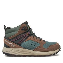 Trapery Merrell. Zielone buty zimowe męskie MERRELL, bez zapięcia. Za 359.99 zł.