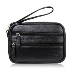 Saszetka męska skórzana do ręki czarna Paolo Peruzzi T-129-BL. Czarne saszetki męskie ze skóry. Za 139.00 zł.