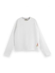 Scotch & Soda Koszulka w kolorze białym rozmiar: XL. Białe bluzki damskie Scotch & Soda, xl, bez wzorów, z bawełny, bez kołnierzyka, bez ramiączek. Za 140.53 zł.