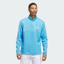 Bluza Ultimate365 Textured Quarter-Zip. Niebieskie bluzy bez kaptura męskie Adidas, m, z materiału. W wyprzedaży za 131.50 zł.