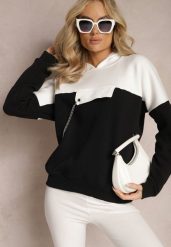 Czarna Bawełniana Bluza z Kapturem i Łańcuszkiem Ambriella. Czarne bluzy z kapturem damskie Renee, z bawełny. Za 89.99 zł.