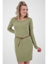 Alife and kickin Sukienka "Ellin" w kolorze oliwkowym rozmiar: M. Zielone sukienki damskie Alife and Kickin, m, bez wzorów, ze skóry, bez kołnierzyka, bez ramiączek, mini. Za 82.99 zł.