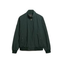Kurtka Superdry Classic Harrington. Zielone kurtki męskie Superdry., na jesień, m, bez wzorów, z materiału, eleganckie, bez kaptura. Za 489.40 zł.