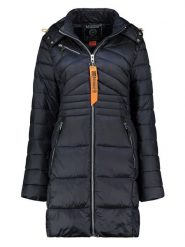 Geographical Norway Płaszcz pikowany w kolorze granatowym rozmiar: L. Niebieskie płaszcze damskie Geographical Norway, l, bez wzorów. Za 219.60 zł.