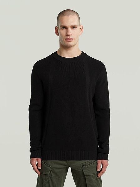 G-Star Sweter w kolorze czarnym rozmiar: L. Czarne swetry męskie G-Star, l, bez wzorów, z bawełny, bez kołnierzyka. Za 184.95 zł.