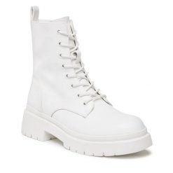 Trzewiki Jenny Fairy. Białe botki damskie Jenny Fairy, bez obcasa, na płaskiej podeszwie, bez zapięcia. Za 143.99 zł.