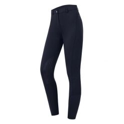 Spodnie jeździeckie full grip dla dziewczynek ELT Essential Knie Silikon. Niebieskie spodnie materiałowe damskie ELT, bez wzorów, z elastanu, klasyczne. Za 225.50 zł.