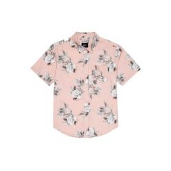 Koszula męska Huf Widower Woven Shirt krótki rękaw. Czerwone koszule męskie HUF, m, bez wzorów, z bawełny, bez kołnierzyka, bez ramiączek. Za 228.00 zł.