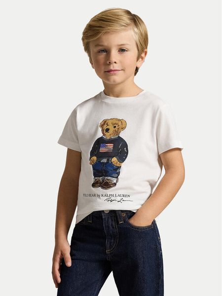 Polo Ralph Lauren T-Shirt 322P00508001 Biały Regular Fit. Białe t-shirty chłopięce Polo Ralph Lauren, bez wzorów, z bawełny, bez ramiączek. Za 249.99 zł.