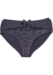 Figi panty. Czarne figi damskie bonprix, bez wzorów, z bawełny. Za 34.99 zł.