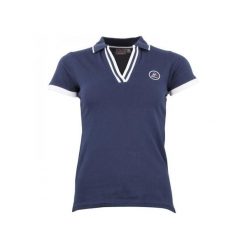 Damska koszulka polo Peak Mountain Asfalte. Czerwone bluzki sportowe damskie Peak Mountain, s, z bawełny, bez kołnierzyka, bez ramiączek. Za 152.65 zł.