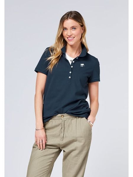 Polo Sylt Koszulka polo w kolorze granatowym rozmiar: S. Niebieskie bluzki damskie Polo Sylt, s, bez wzorów, bez kołnierzyka, bez ramiączek. Za 115.95 zł.