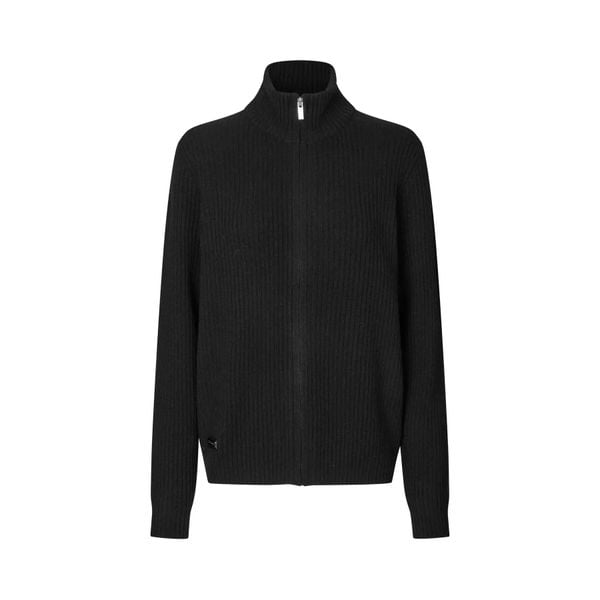 Sweter zapinany na zamek Kingsland Andre. Czarne kardigany męskie KINGSLAND, l, z aplikacjami, z dzianiny, eleganckie, bez kołnierzyka. Za 710.50 zł.