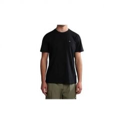 Koszulka sportowa męska Napapijri Salis. Czarne t-shirty sportowe męskie Napapijri, l, z materiału, bez ramiączek, na fitness i siłownię. Za 150.36 zł.