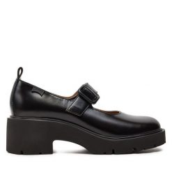 Półbuty Camper. Czarne półbuty damskie Camper, bez wzorów, bez obcasa, na obcasie. Za 529.99 zł.