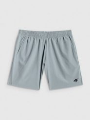 4F Spodenki treningowe szybkoschnące męskie - szare XXL. Szare szorty męskie 4f, z dzianiny, bez kołnierzyka. Za 99.99 zł.