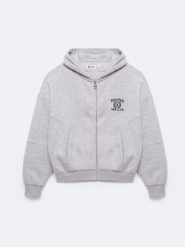 Bluza damska z kapturem rozpinana szara Madelina 901. Szare bluzy z kapturem damskie Big Star, l, z dresówki. Za 249.99 zł.