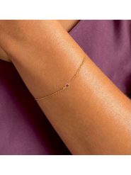 DIA DIAMONDS Pozłacana bransoletka z rubinem rozmiar: onesize. Różowe bransoletki damskie DIA DIAMONDS, pozłacane. Za 120.95 zł.
