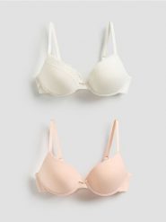 Biustonosz push-up 2 pack - złamana biel. Biustonosze Reserved, bez wzorów, z bawełny. Za 89.99 zł.