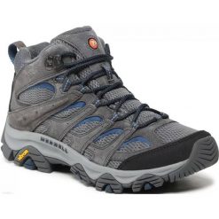 Buty Trekkingowe Męskie Merrell Moab 3 Mid. Szare buty trekkingowe męskie MERRELL, bez zapięcia, trekkingowe. Za 479.00 zł.
