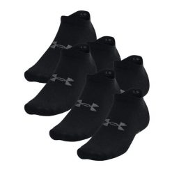 Skarpety Under Armour Essential No Show (6 par). Czarne skarpetki damskie Under Armour, bez wzorów, z materiału. Za 97.90 zł.