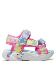 Skechers Sandały Unicorn Dreams Sandal-Majestic Bliss 302682N/PKMT Różowy. Czerwone sandały dziewczęce Skechers, z materiału, bez zapięcia. Za 179.99 zł.